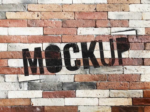 Download Mockup on brick wall | Premium PSD File