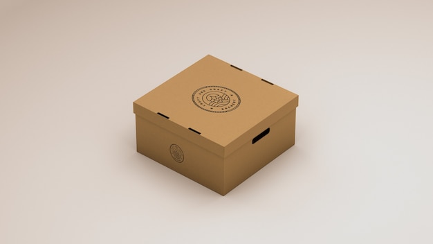 Download Mockup of cardboard box PSD file | Premium Download