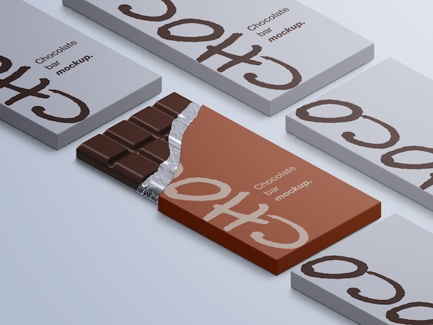 Download Premium Psd Mockup Of Chocolate Bar Packaging Isolated