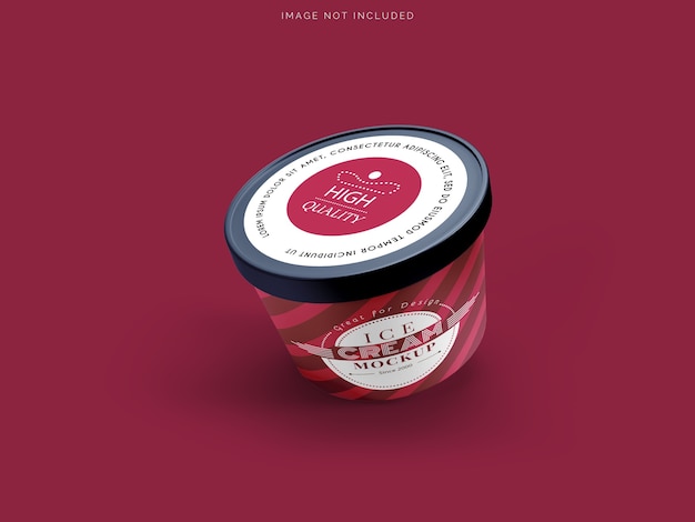 Download Premium PSD | Mockup cup ice cream packaging mockup for ...