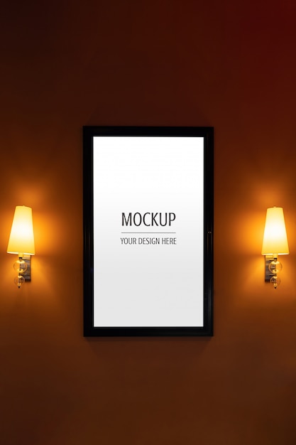 Download Mockup of display frame movie poster cinema light box PSD ...