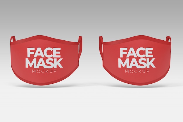 Download Mockup of front view of face masks | Premium PSD File