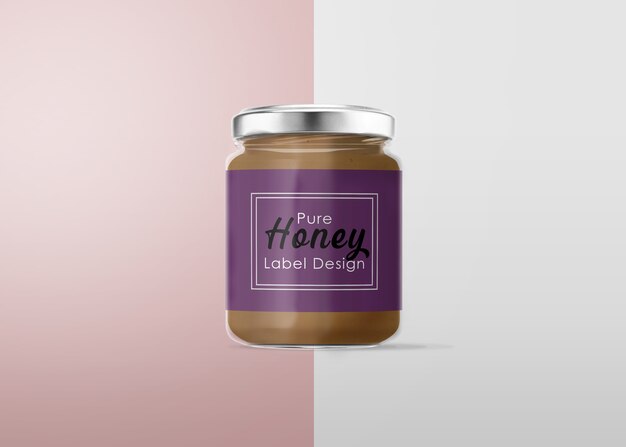 Download Premium PSD | Mockup honey jar label design
