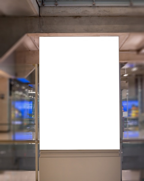 Download Mockup image of blank billboard posters and led in the airport terminal station for advertising ...