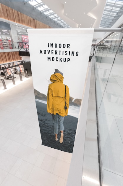 Download Mockup of indoor advertising inside mall shopping centre ...