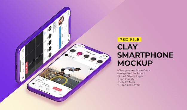 Download Premium PSD | Mockup of instagram post on smartphone