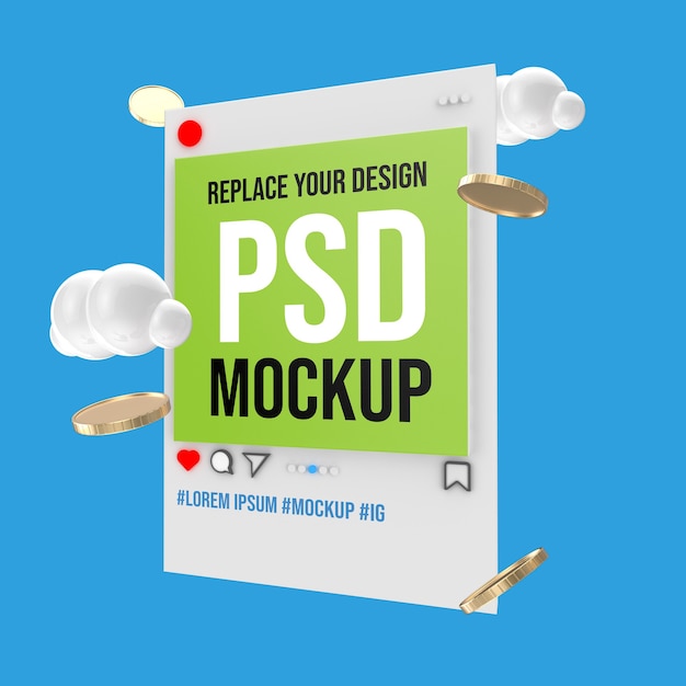 Download Premium PSD | Mockup of instagram social media post