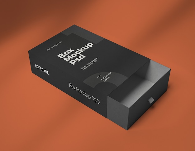 Download Premium PSD | Mockup of isolated square slide box