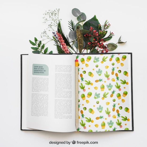 Download Free PSD | Mockup of open book