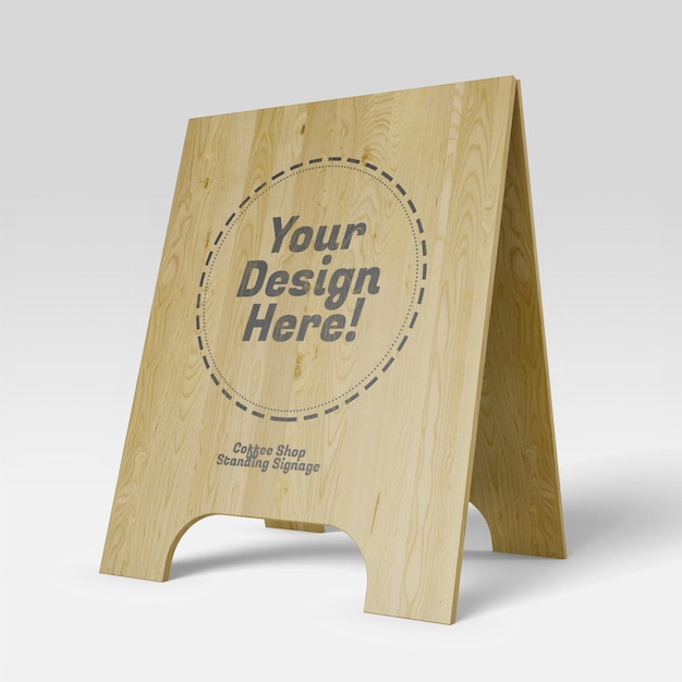 Wooden Stand Mockup Free