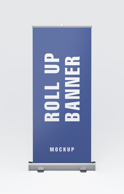 Download Premium PSD | Mockup of roll up banner stand