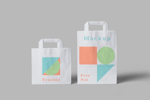 Download Premium PSD | Mockup of shopping bags of different sizes