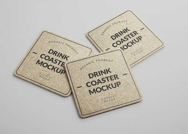 Download Free Mockup Of Square Cork Drink Coasters With Round Edges In Isometric Use our free logo maker to create a logo and build your brand. Put your logo on business cards, promotional products, or your website for brand visibility.