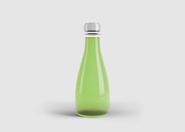 Download Mockup of tall stylish juice or sauce bottle with custom ...