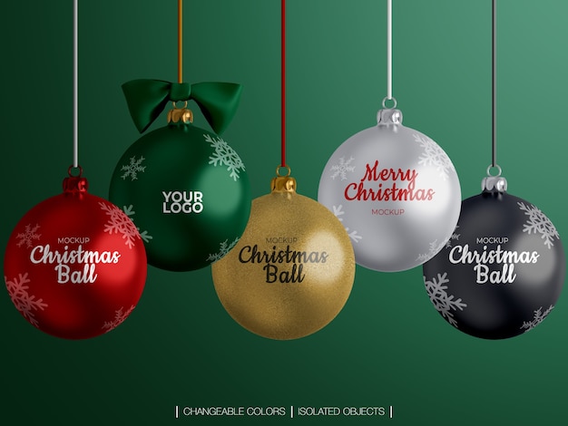 Christmas ball mockup psd