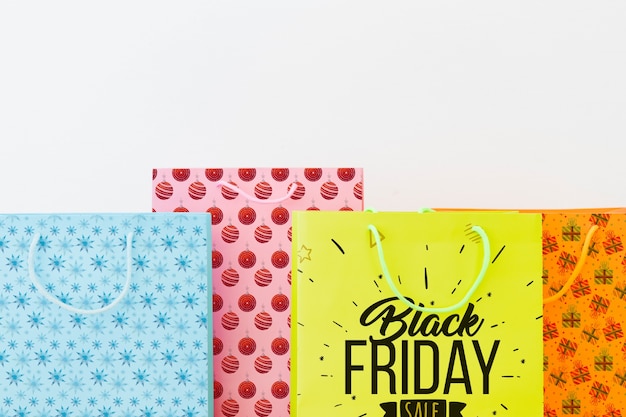 Download Premium PSD | Mockup of various shopping bags for black friday