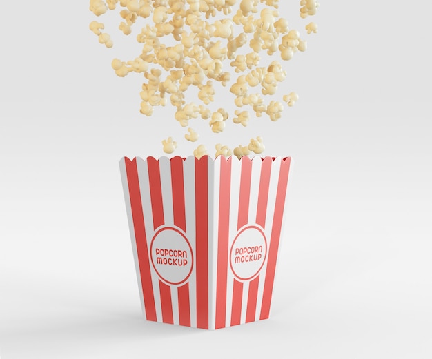 Download Free Psd Mockup With Popcorn Bucket