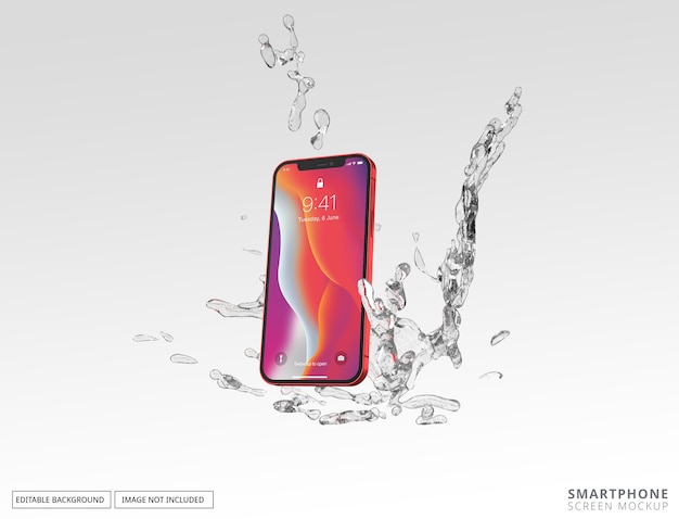 Download Premium PSD | Mockup with water splash isolated