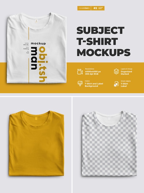 Free PSD | Mockups front t-shirts.