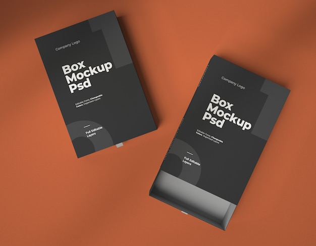 Download Premium Psd Mockups Of Two Boxes From Top View