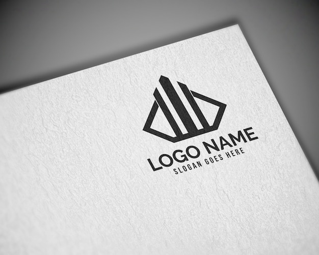 Download Premium Psd Modern 3d Realistic Paper Logo Mockup PSD Mockup Templates