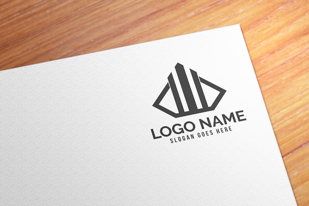 Download Premium Psd Modern 3d Realistic Paper Logo Mockup PSD Mockup Templates