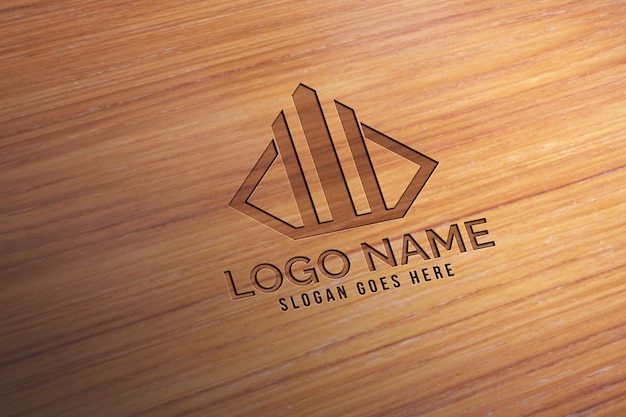 Download Free Modern 3d Realistic Wood Logo Mockup Premium Psd File Use our free logo maker to create a logo and build your brand. Put your logo on business cards, promotional products, or your website for brand visibility.