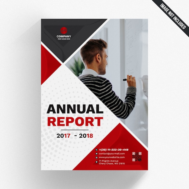 Modern annual report mockup PSD file | Premium Download