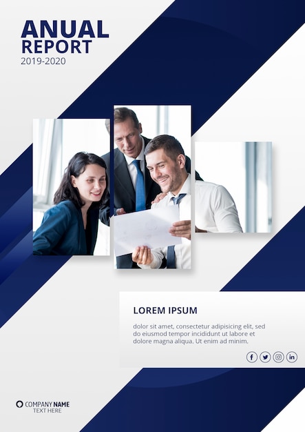 Download Premium PSD | Modern anual report mockup