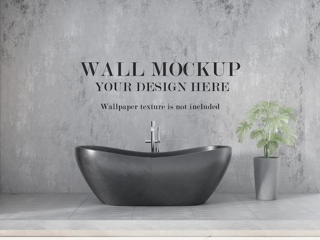 Premium Psd Modern Bathroom Wall Mockup With Minimalist Furniture