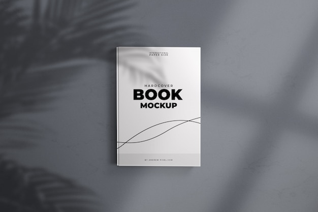 Modern book mockup with tree shadow Premium Psd