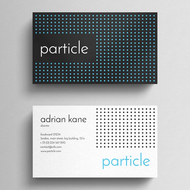Modern business card mockup with dots Premium Psd