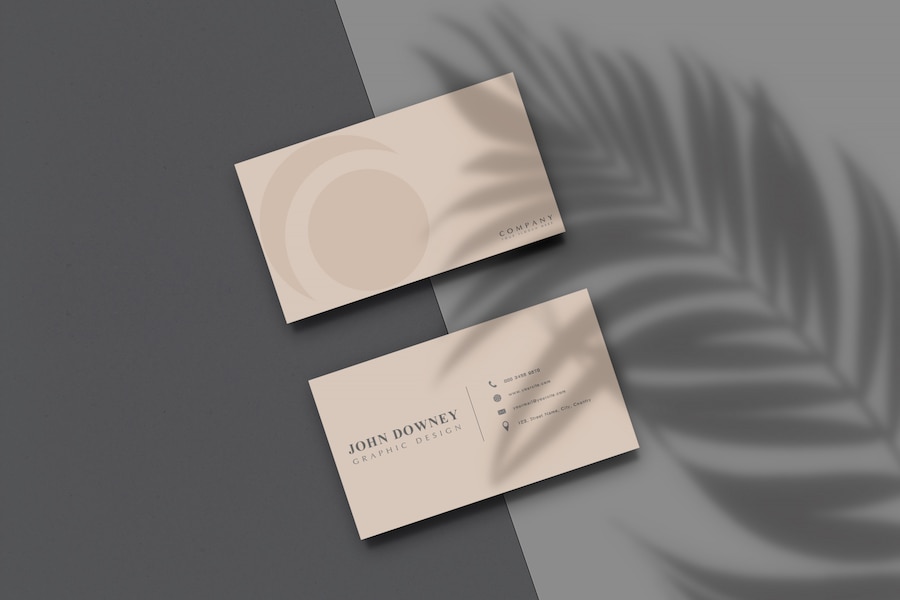 Premium PSD | Modern business card paper mockup with shadow overlay ...