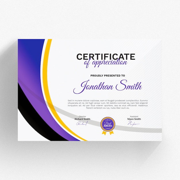 modern certificate design