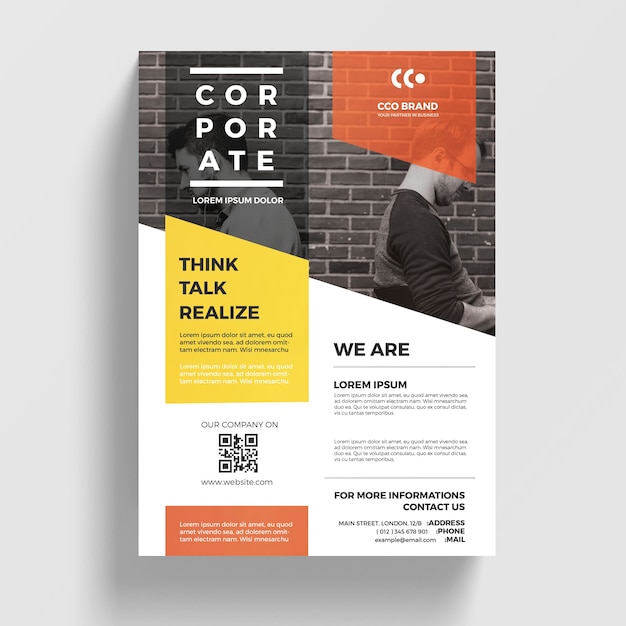 Download Free Psd Modern Corporate Flyer Template PSD Mockup Templates