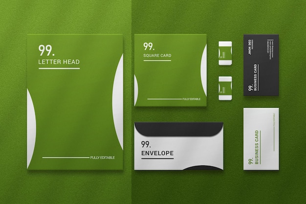 Download Premium PSD | Modern corporate identity scene creator and stationery mockup