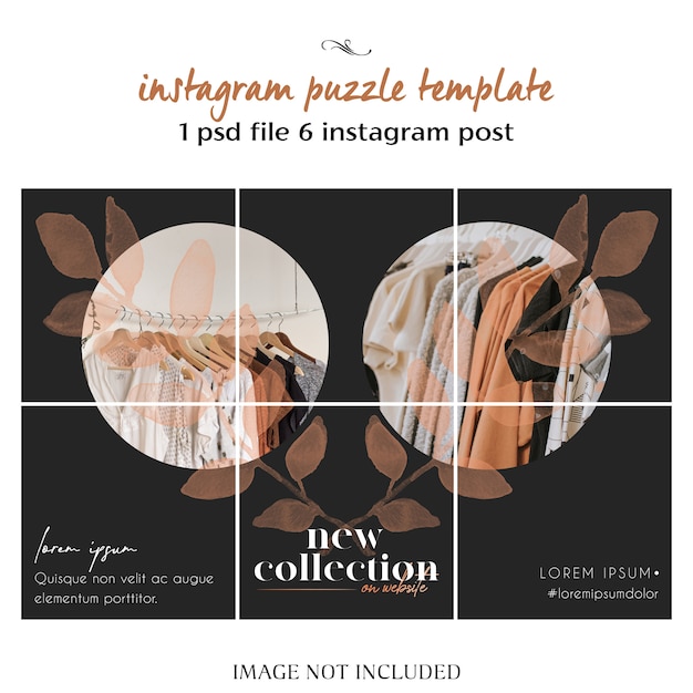 Modern, creative and stylish instagram puzzle, grid ...