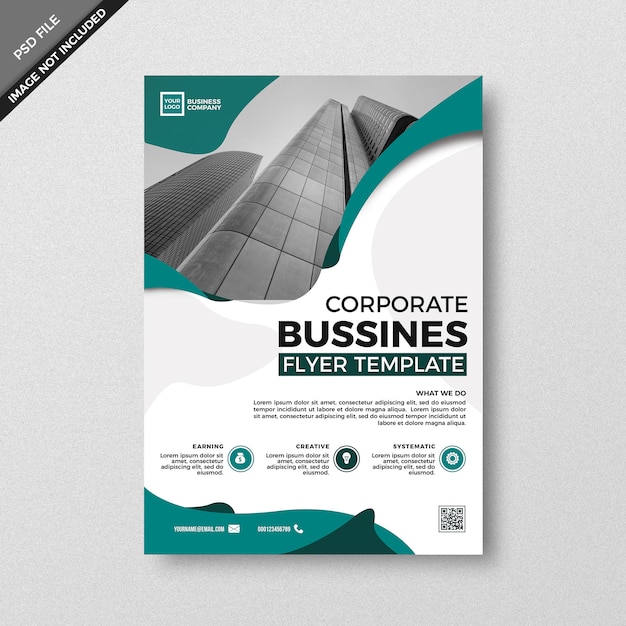 Premium Psd Modern Creative Teal Design Flyer Template