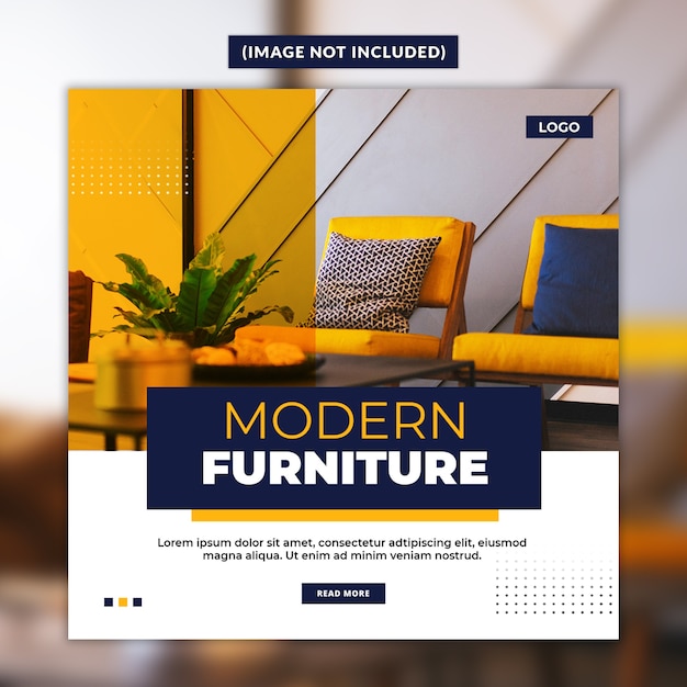 Premium Psd Modern Furniture Social Media Post Template