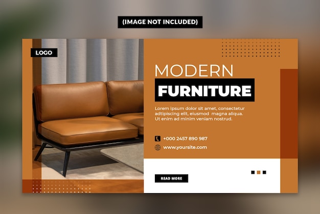 Premium Psd Modern Furniture Web Banner Template