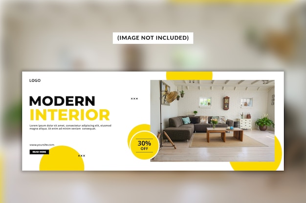 Premium PSD | Modern interior facebook cover page template