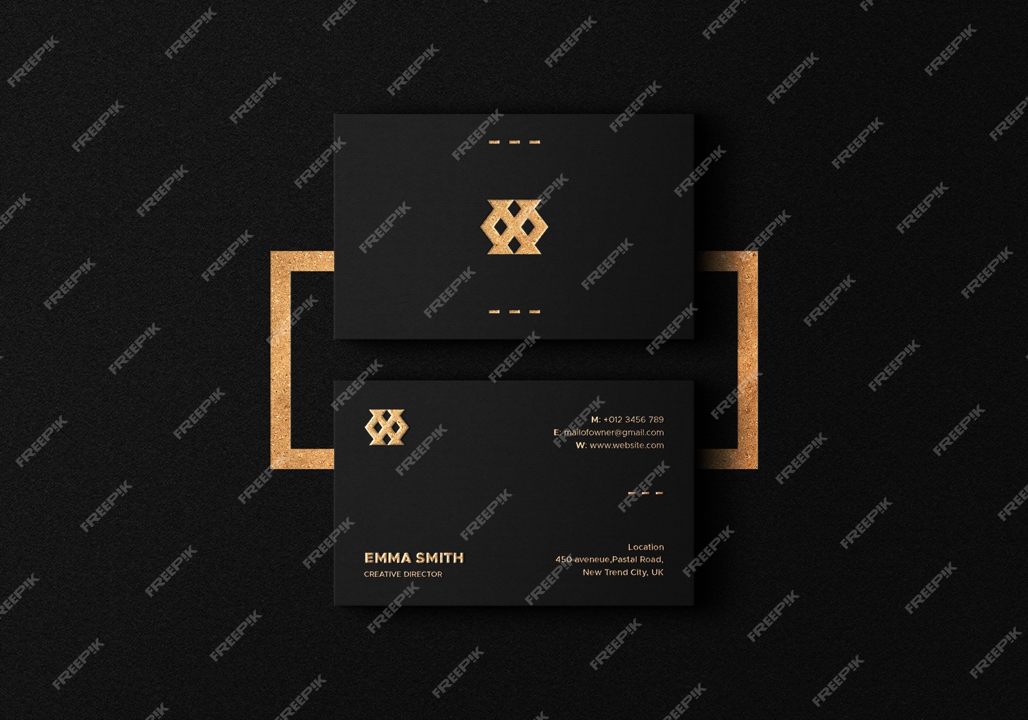 Premium Psd Modern Luxury Business Card Mockup With Letterpress