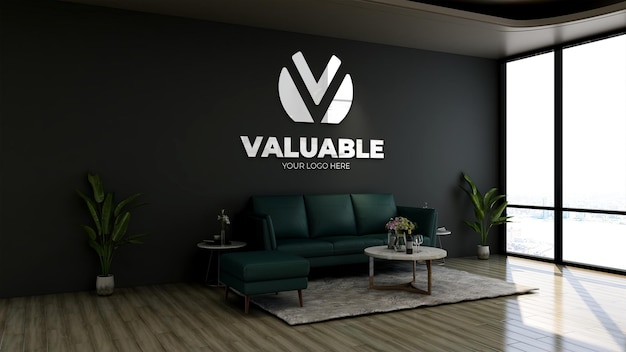 Premium PSD Modern Office Lobby Waiting Room Wall Realistic Logo Mockup   Modern Office Lobby Waiting Room Wall Realistic Logo Mockup 9790 1021 