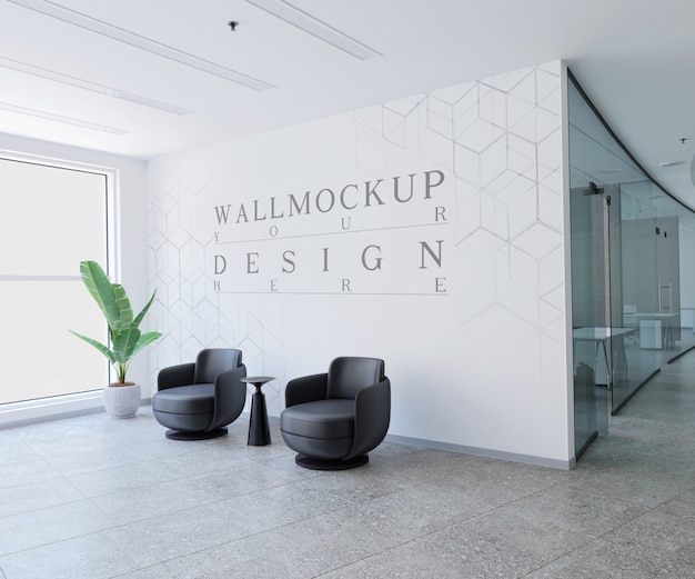 Download Modern office mockup wall | Premium PSD File