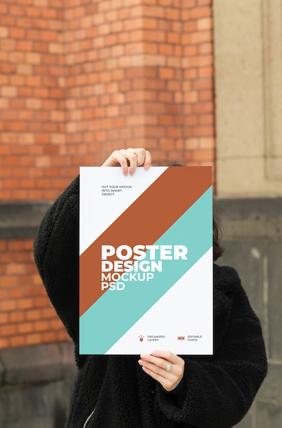 Download Modern poster mockup PSD file | Premium Download