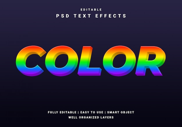 Modern Rainbow Text Effect | Premium PSD File