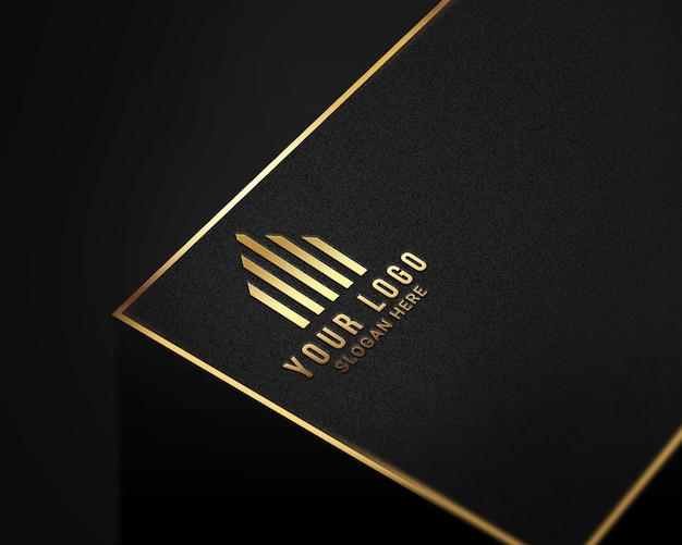 Download Modern realistic luxury logo mockup | Premium PSD File