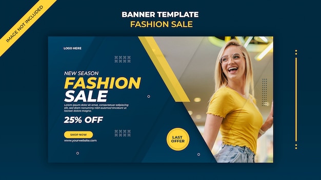 Modern simple web banner template | Premium PSD File