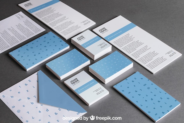 Free PSD | Modern stationery mockup