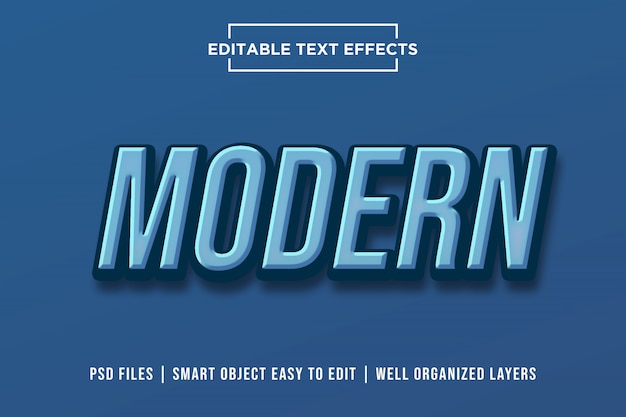 Modern text effect | Premium PSD File